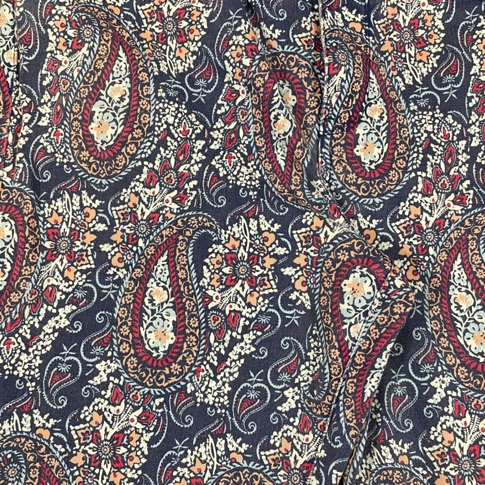NYDJ for Chico's Size 14 Paisley Skinny Ankle Pants Blue Pink Lift Tuck Spring - Picture 6 of 11